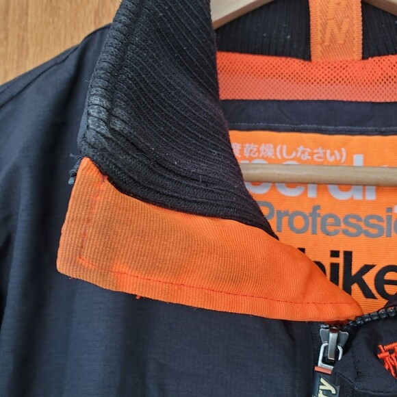 SuperDry Japan Professional The Windhiker Jacket Men's Size L Black/Orange Zip - Picture 10 of 16